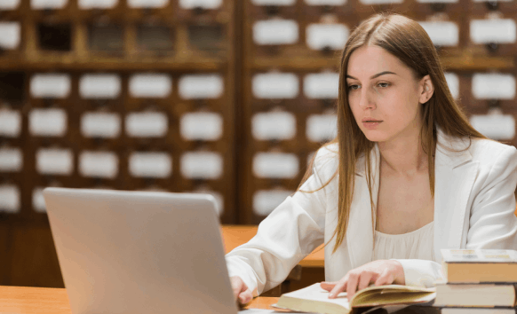 Student using certified academic document translation services for university admissions, including transcripts and diplomas.