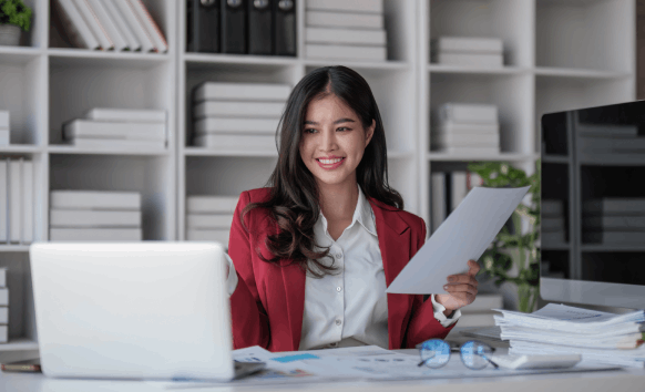 A translator is working on precise USCIS translation services in Florida for official documentation required for immigration.