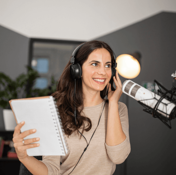 Customer benefiting from reliable and professional voice-over services in Florida for videos and announcements. Customer benefiting from reliable and professional voice-over services in Florida for videos and announcements.